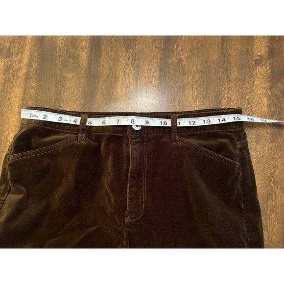 J. Jill Women's Brown Velvet Straight Leg Casual Pants Size 10 Petite Workwear - Picture 10 of 14